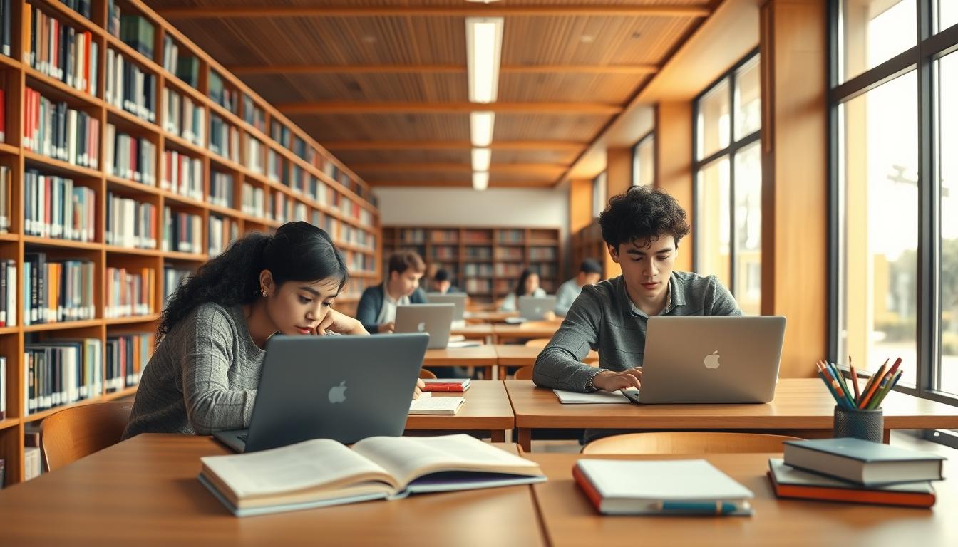 Student preparing for exams with study materials